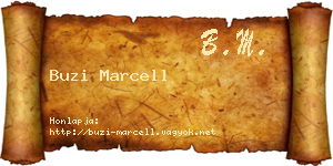 Buzi Marcell névjegykártya